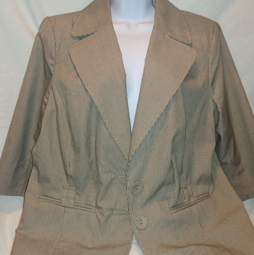 Lane Bryant Plus Size 18 Pinstripe Jacket